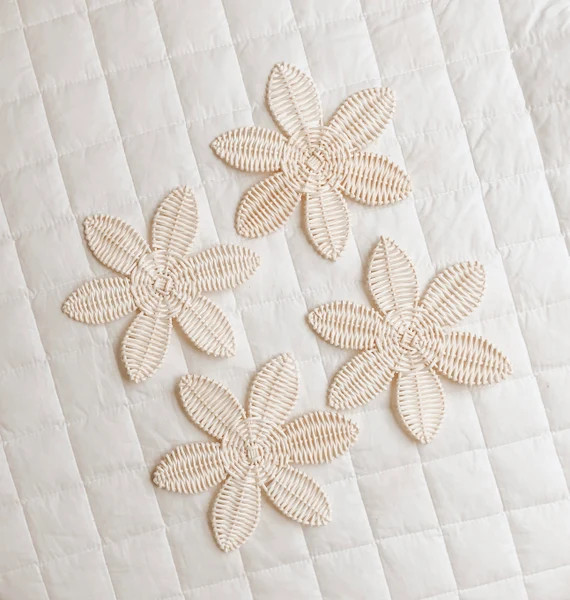 Rattan Wallflower Set of 4 Boho Nursery Decor  Rattan | Etsy | Etsy (US)