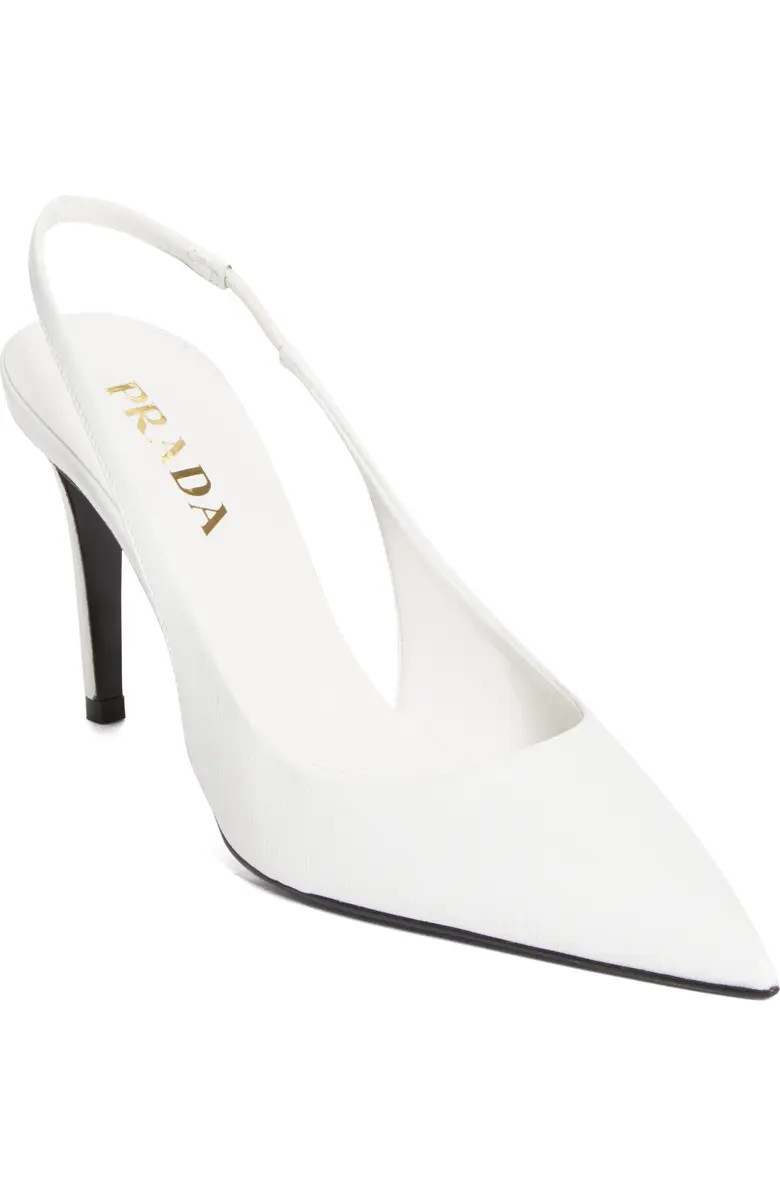 Saffiano Metallic Leather Slingback Pump (Women) | Nordstrom