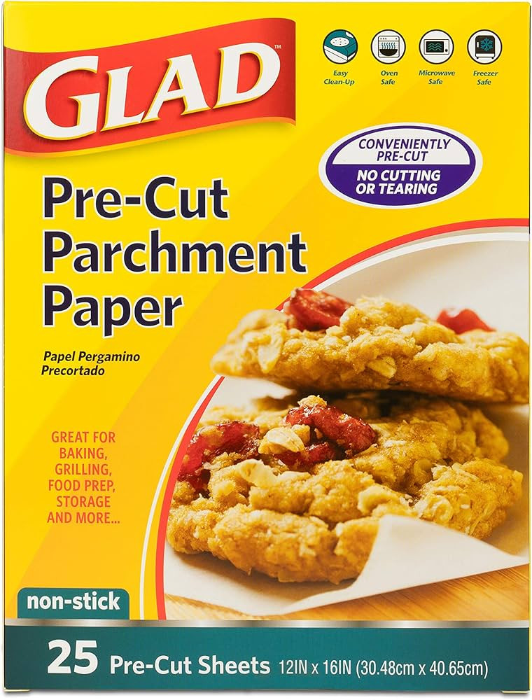 Glad Pre-Cut Parchment Paper for Baking | Pre-Cut Baking Paper, White Parchment Paper for Baking,... | Amazon (US)