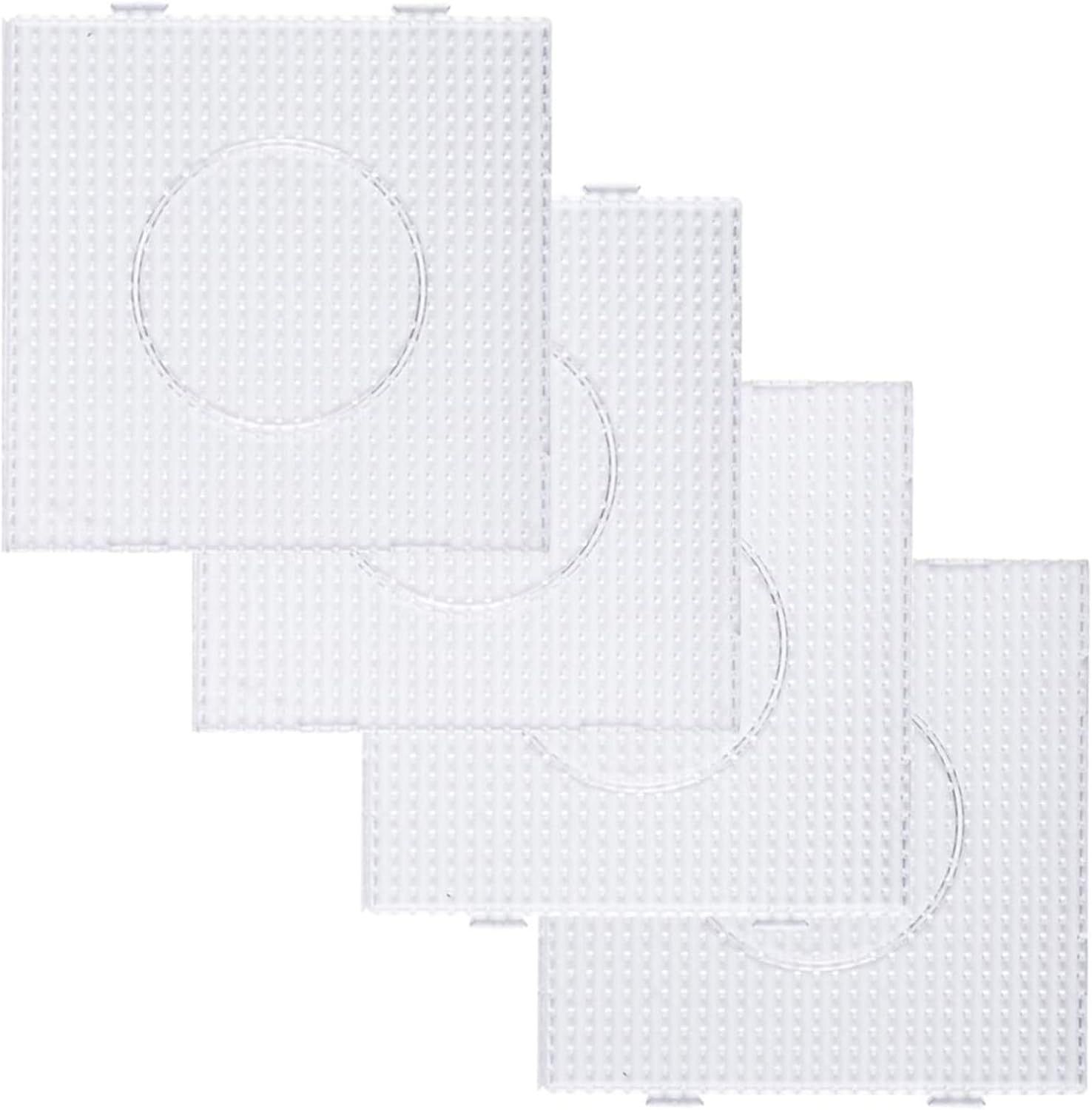 Fuse Beads Boards 5mm Large Clear Plastic Pegboards for Kids Craft Beads 4 PCS | Amazon (US)