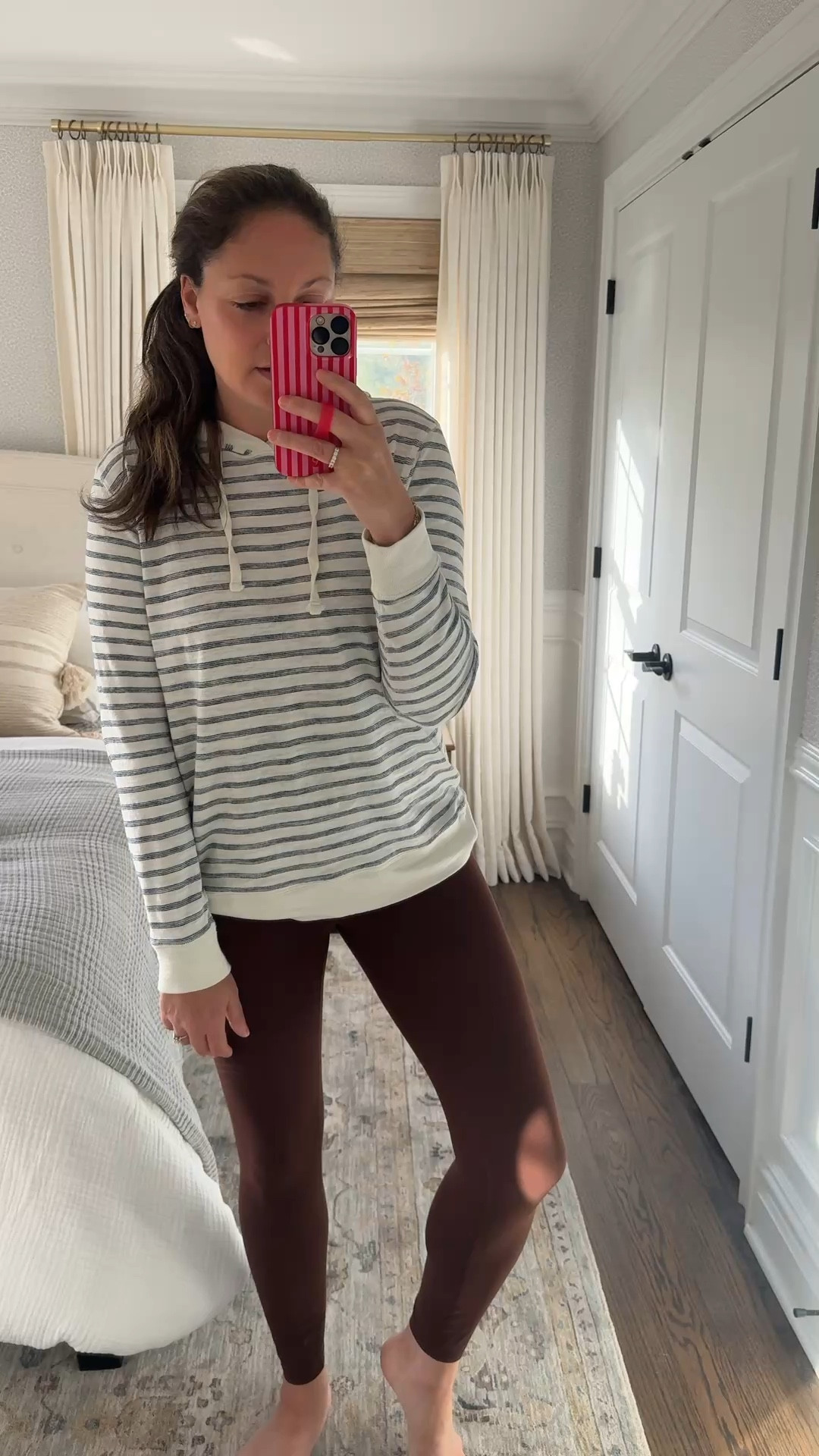 Today’s soccer mom OOTD! 

@Quince leggings and this super soft hoodie t-shirt from Faherty (it’s a men’s small and on sale in a bunch of colors!!)

#LTKmomlife #LTKdayinmylife #LTKootd