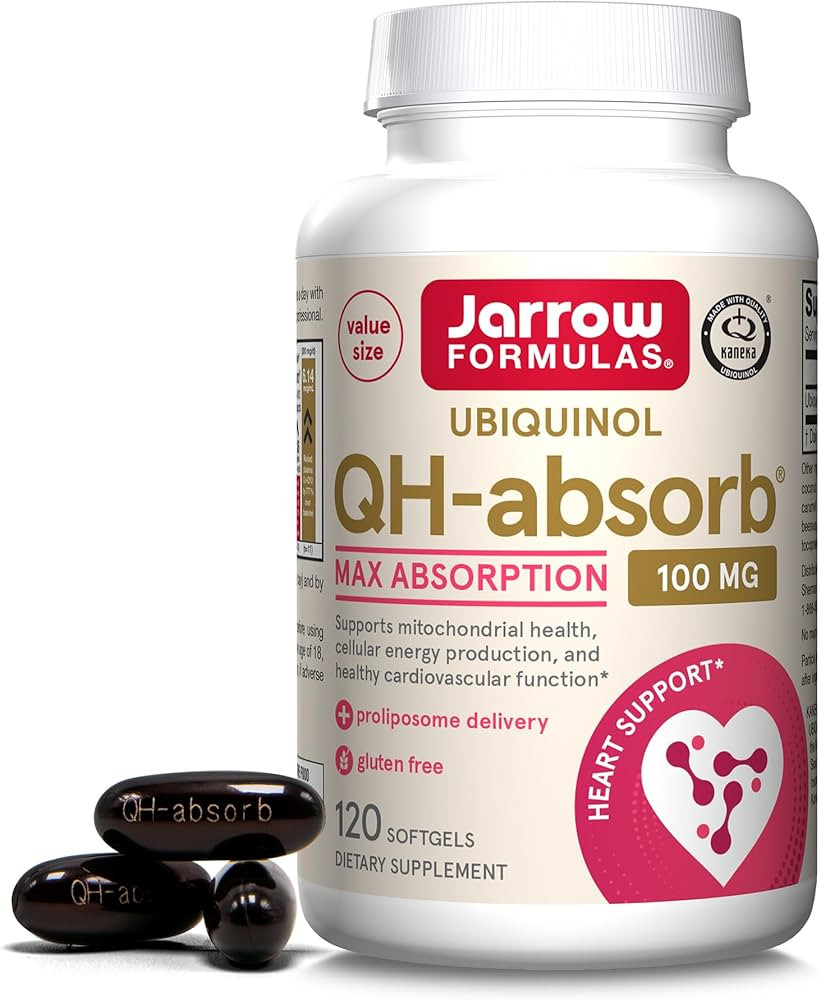 Jarrow Formulas QH-Absorb, 100 mg, Ubiquinol Dietary Supplement for Healthy Cardiovascular Functi... | Amazon (US)