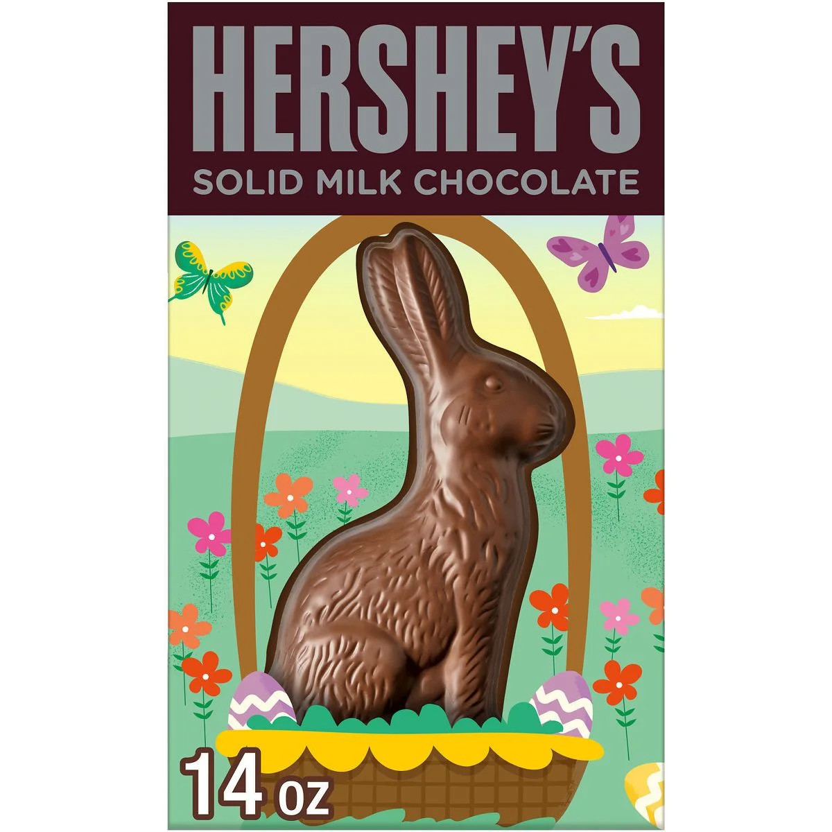 HERSHEY'S Milk Chocolate Solid Bunny Easter Candy Gift Box - 14oz | Walmart (US)