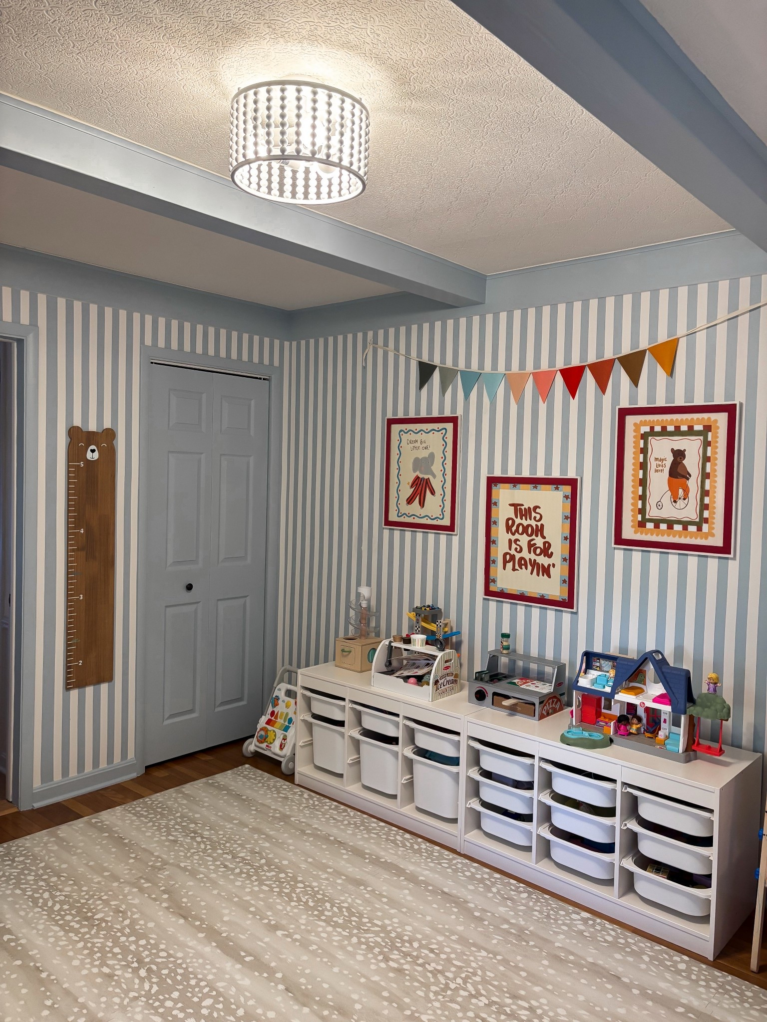 Playroom makeover!!! 

Paint color is Sherwin William’s Sleepy Blue & storage unit is IKEA trofast

#LTKHome #LTKKids #LTKmomlife