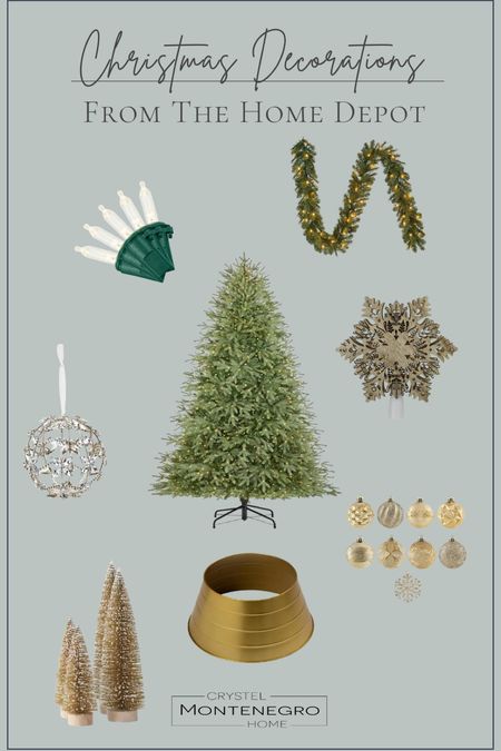 Christmas tree and home decor for the holidays all from The Home Depot

#LTKHoliday #LTKhome #LTKSeasonal