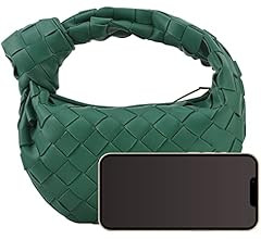 JYG Knoted Woven Handbag for Women Fashion Designer Ladies Hobo Bag Bucket Purse Faux Leather | Amazon (US)