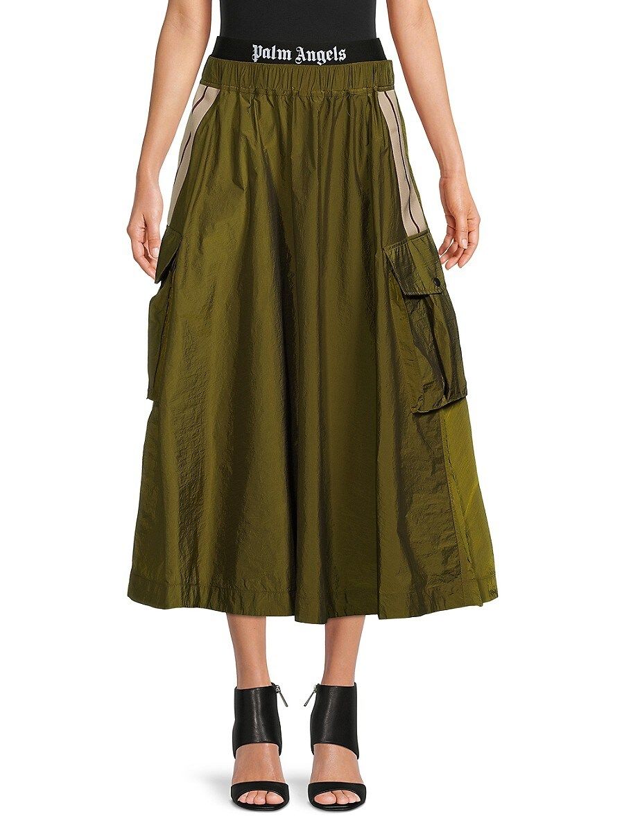 Palm Angels Women's Cargo Midi Skirt - Military - Size 38 (2) | Saks Fifth Avenue OFF 5TH