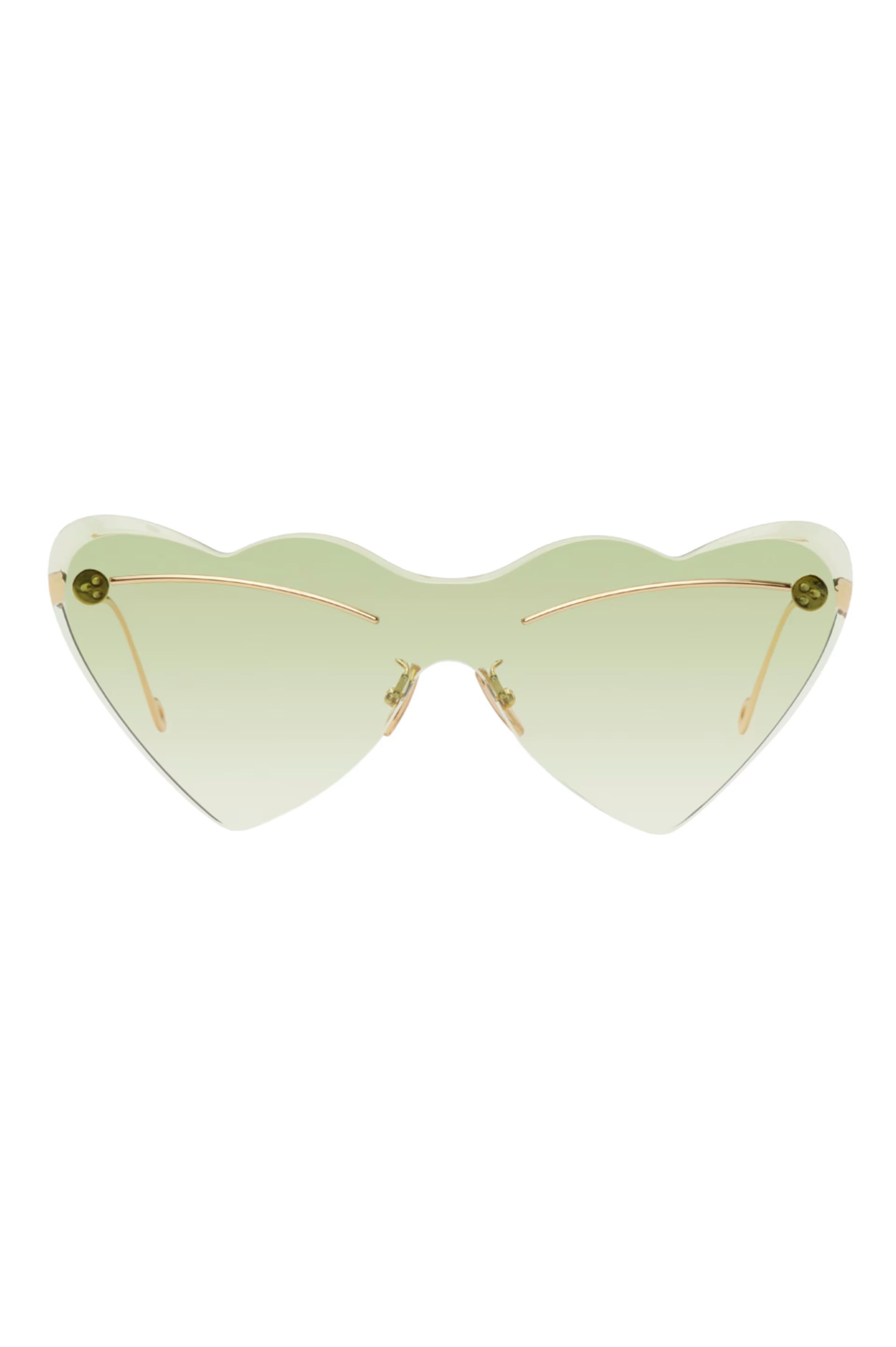 Loewe - Gold Heart Sunglasses | SSENSE