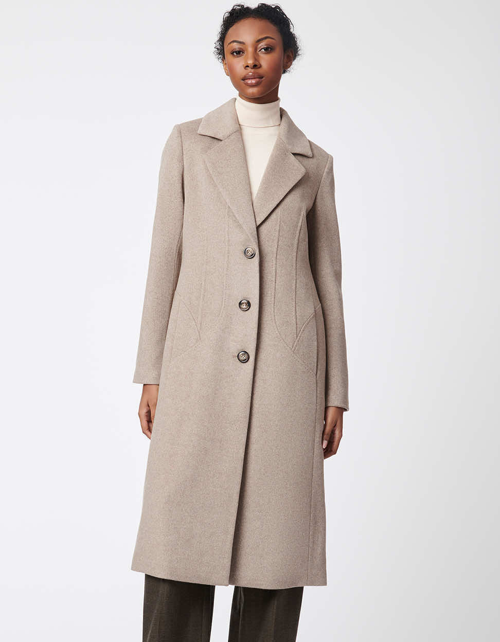 City Chic Long Wool Coat for Women | Bernardo Fashions
