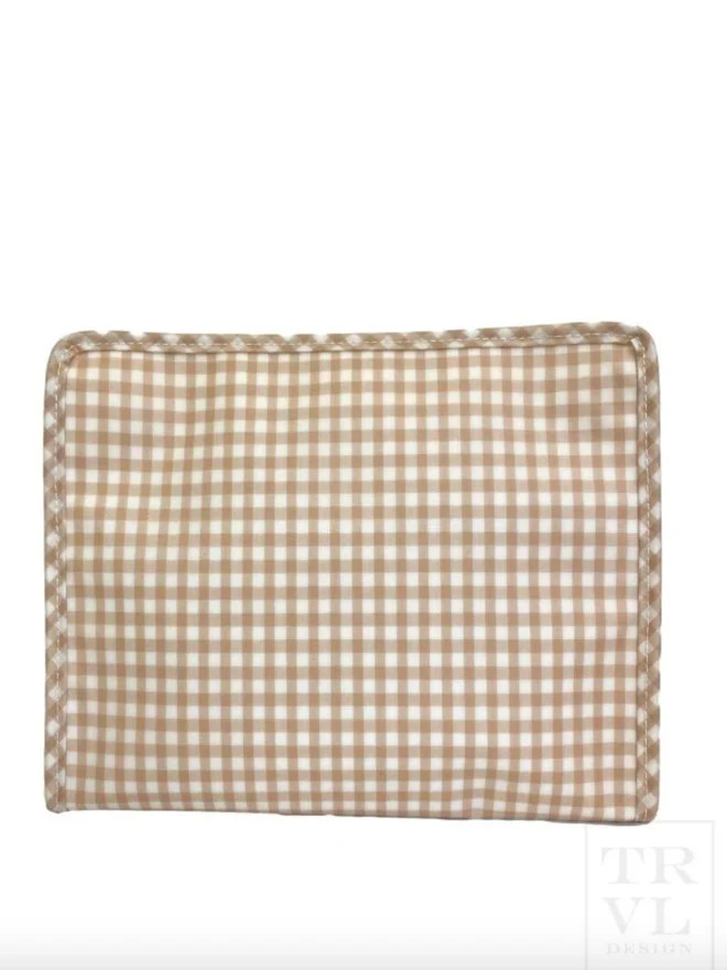 Medium Khaki Gingham Roadie | Lovely Little Things Boutique