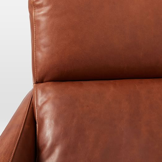 Austin Leather Swivel Armchair | West Elm (US)