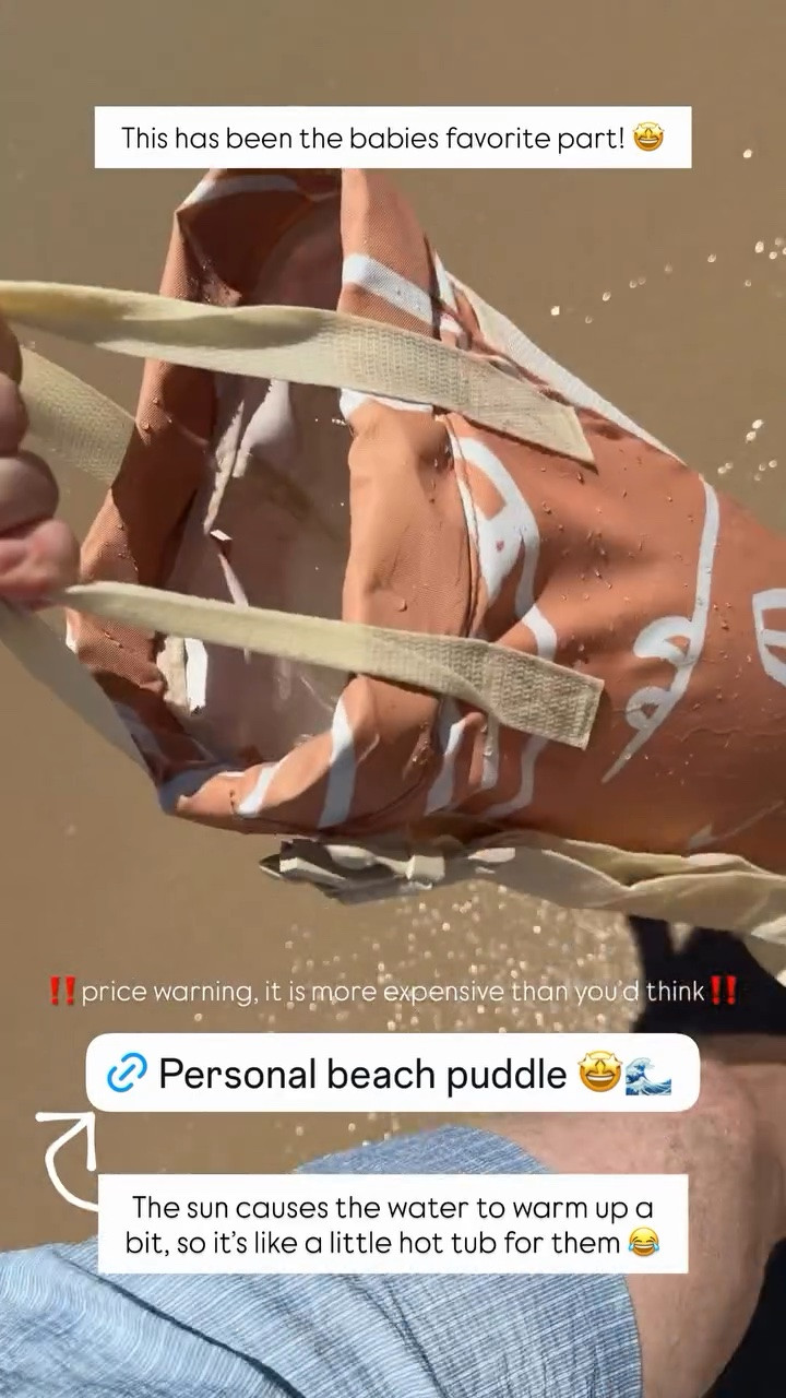 Our personal beach puddle! 🌊

The sun causes the water to warm up a bit, so it’s like a little hot tub for them 😂 

This has been the babies favorite part! 🤩 ‼️price warning, it is more expensive than you’d think‼️

#LTKKids #LTKSwim #LTKTravel