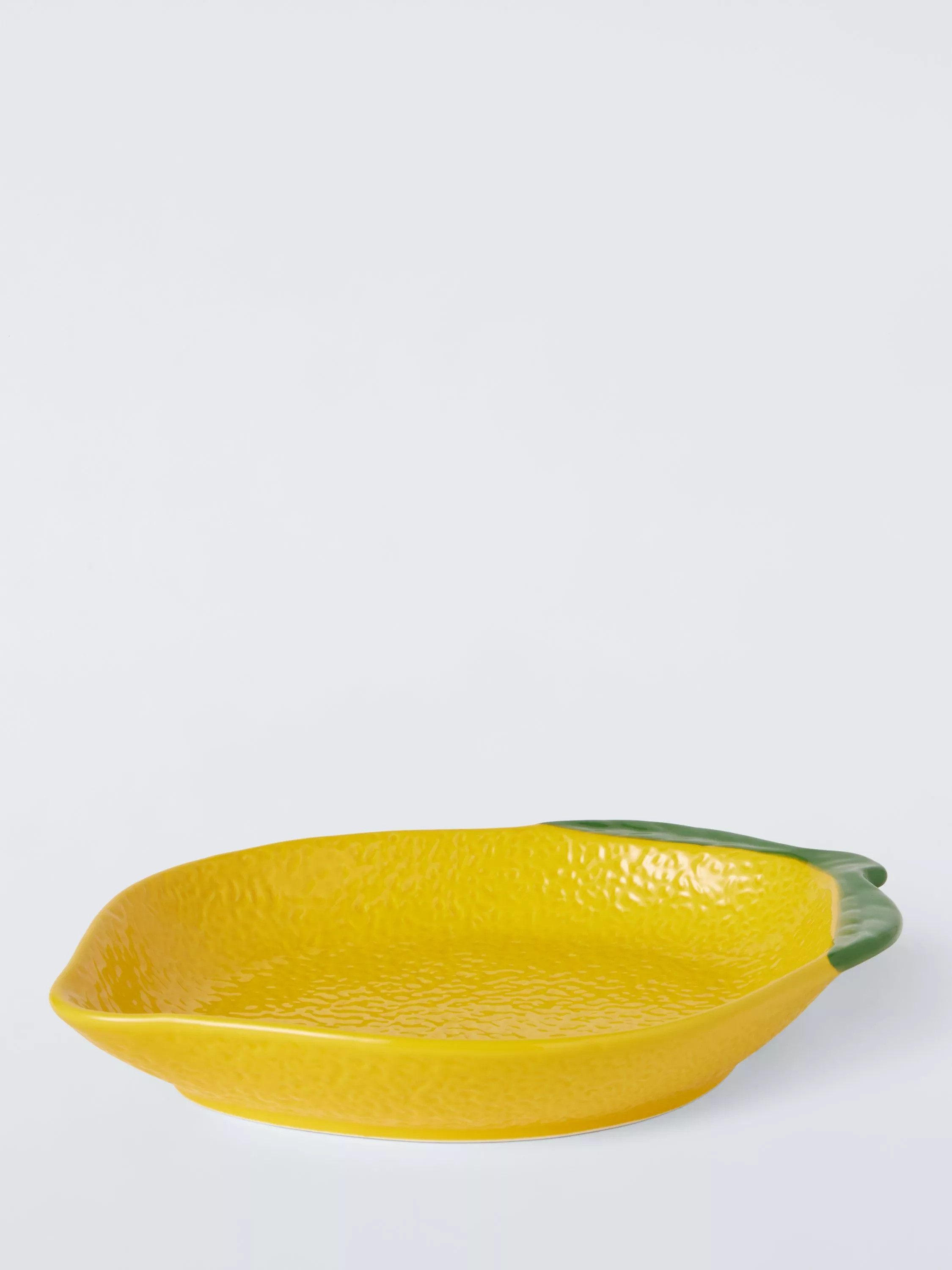 John Lewis Hand Painted Stoneware Lemon Dish, 25.8cm, Yellow | John Lewis (UK)