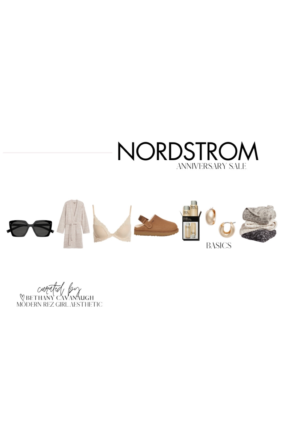 { Nordstrom Anniversary Sale ❥ NSale Basics. 

• Prada 54mm Square Sunglasses 
• Barefoot Dreams CozyChic Short Robe in Heather Feather / Almond 
• Natori Feathers Plunge T-Shirt Bra in Cosmetic 
• UGG Goldenstar Cozy Clog in Chestnut 
• Nécessaire The Body Wash x 2 
• Jenny Bird Wide Huggie Hoop Earrings 
• Barefoot Dreams In the Wild Throw Blanket in Cream / Stone

NSale Favorites . Cozy Falls Essentials . NSale Home Finds . Modern Rez Girl Aesthetic . Native American Content Creator } 

#LTKSummerSales #LTKxNSale #LTKStyleTip