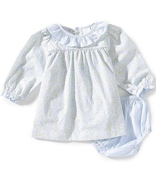 Baby Girls Long Sleeve Floral Ruffle Dress | Dillard's