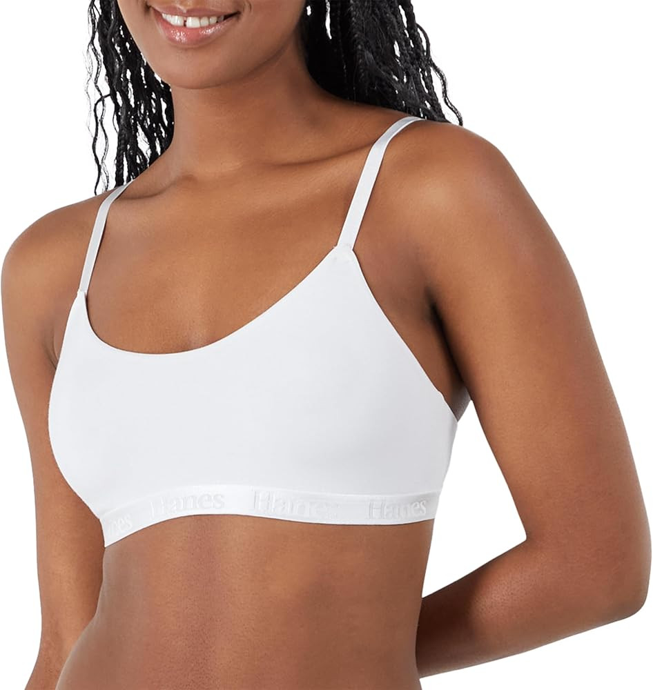 Hanes Women's Originals Ultra SuperSoft Pullover String Bralette | Amazon (US)