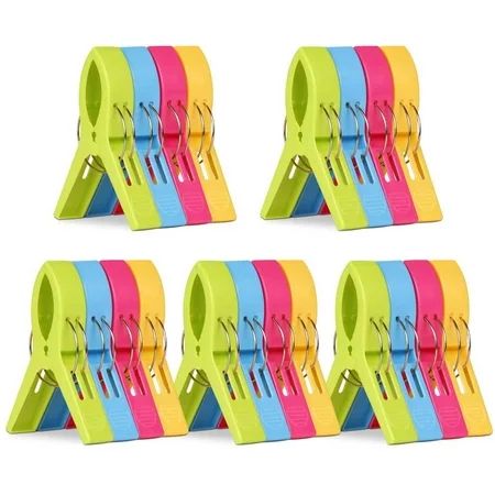 20 Pack Beach Towel Clips Chair Clips Towel Holder for Beach Chair Pool Chairs on Cruise-Jumbo Size  | Walmart (US)