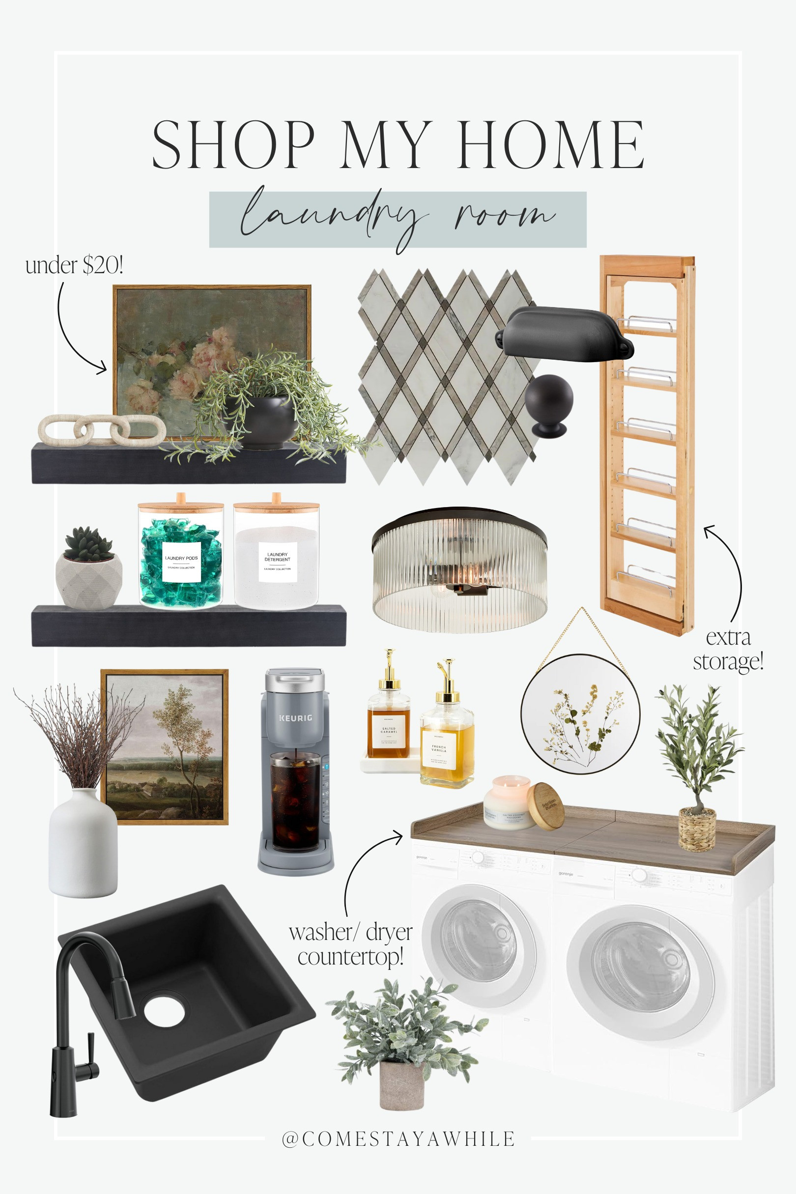 Shop my laundry room links here! I linked everything I could for you! Can you believe that most of the decor is from Amazon?! 🤯😍 I'm obsessed!

Laundry Room | Home Decor | Shop My Home 

Come Stay Awhile, Amanda Vernaci 

 

#LTKHome