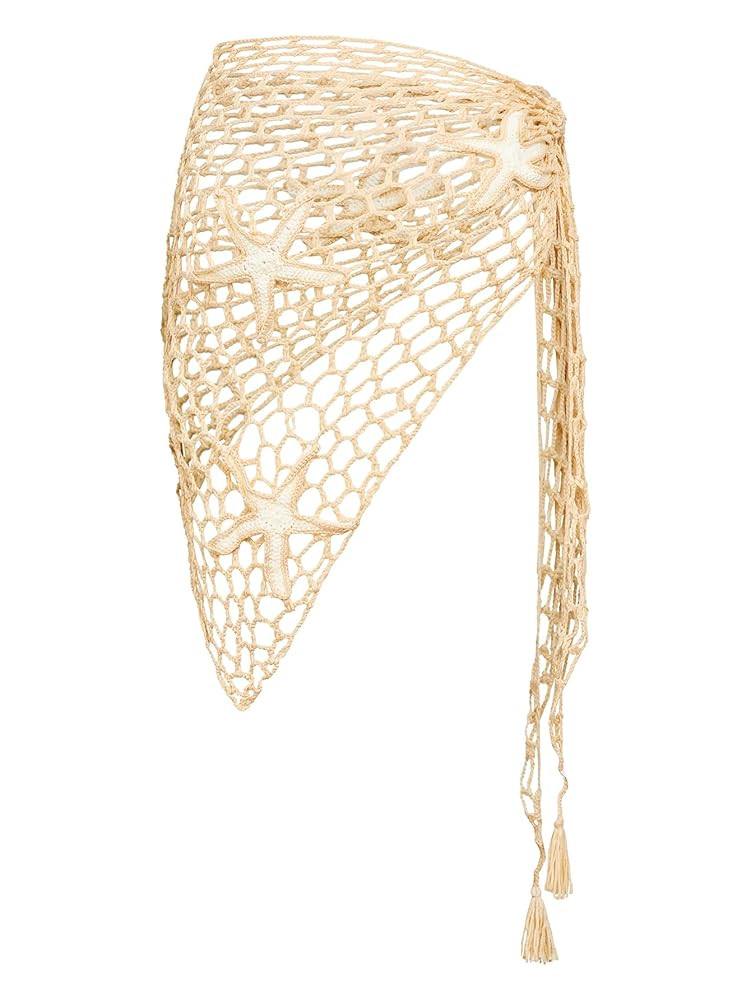 SEGT Women's Sexy Swimsuit Cover Up Skirt Sheer Crochet Beach Wraps Shell Decor Coverups | Amazon (US)