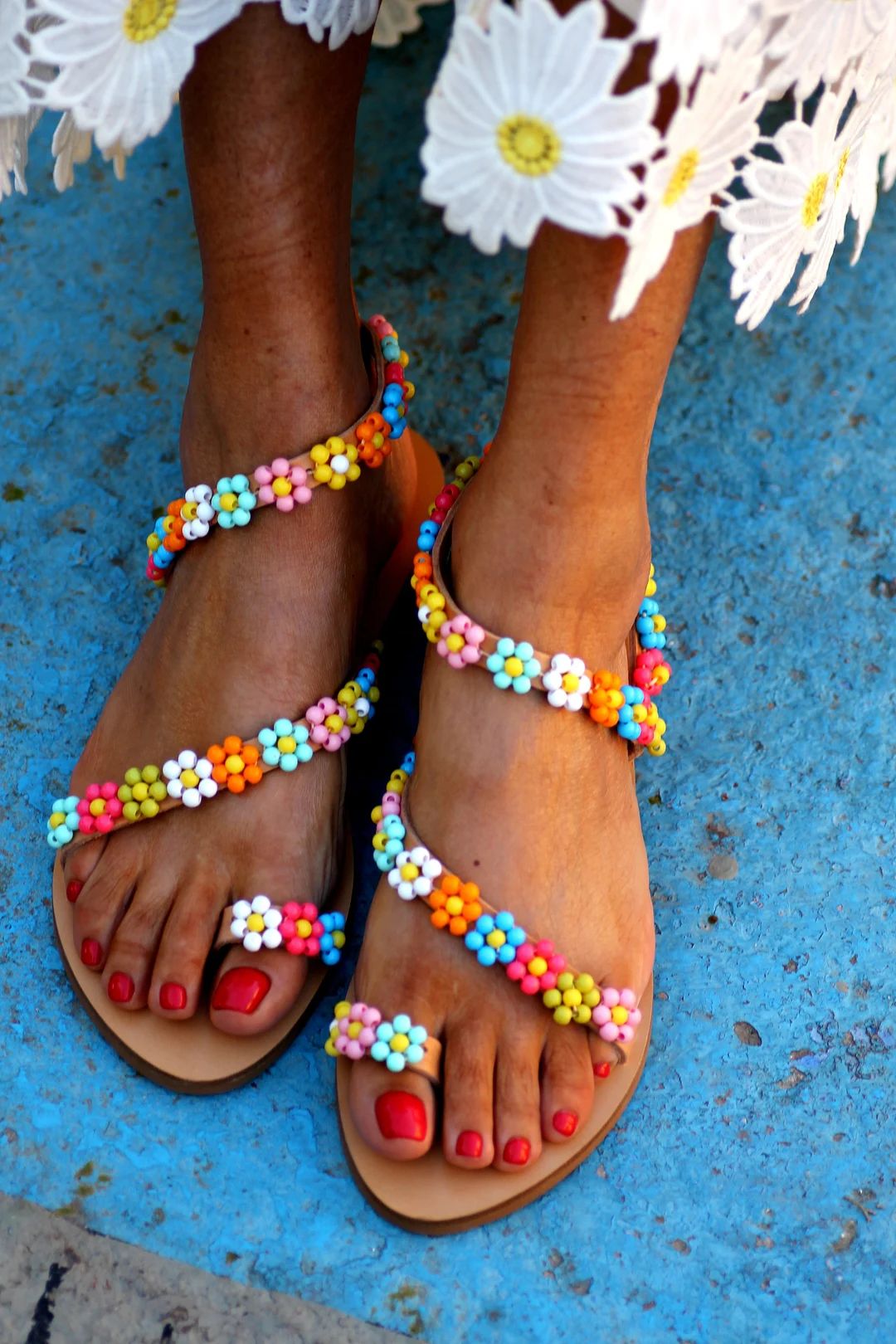 Sandals buttercup Multi handmade to Order - Etsy | Etsy (US)