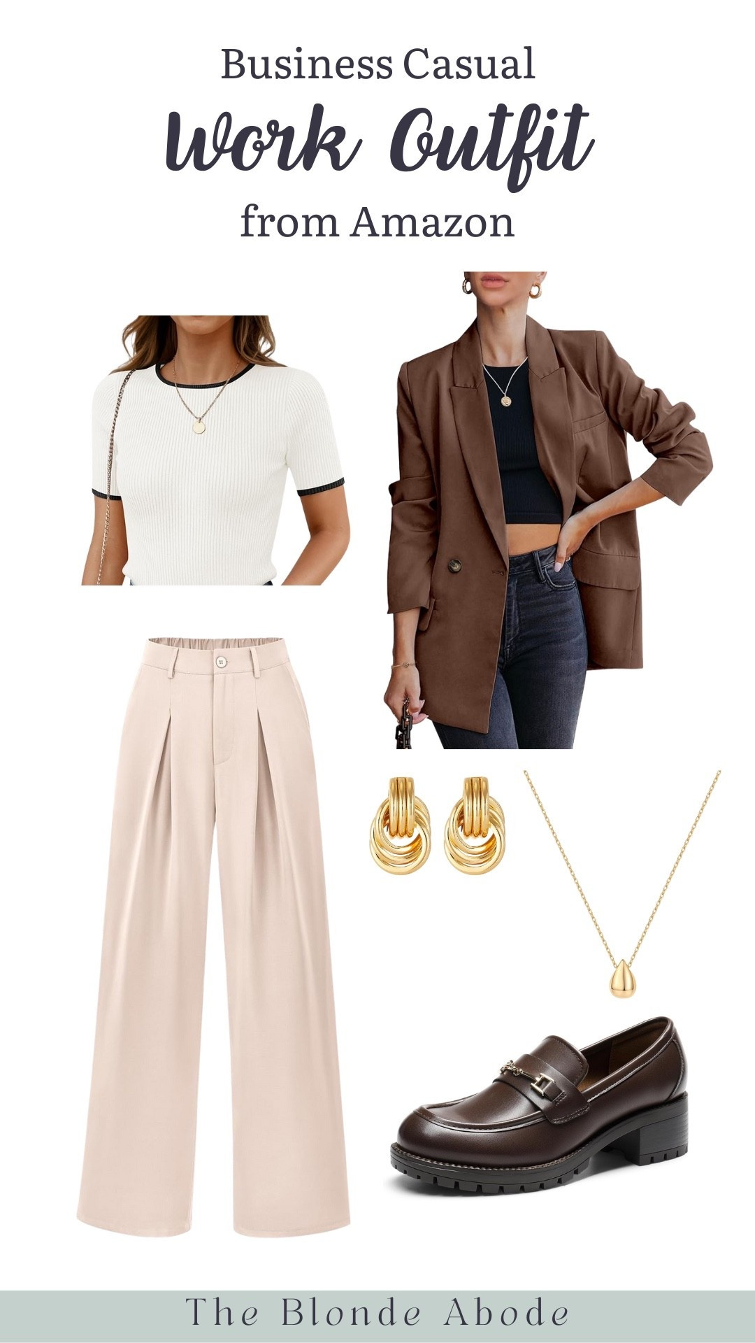 The hardest thing about dressing for work is finding comfortable outfits that are work appropriate. Pair this oversized blazer with these wide leg pants, and loafers instead of heels, and you are good to go!

#LTKFindsUnder50 #LTKStyleTip #LTKMidsize