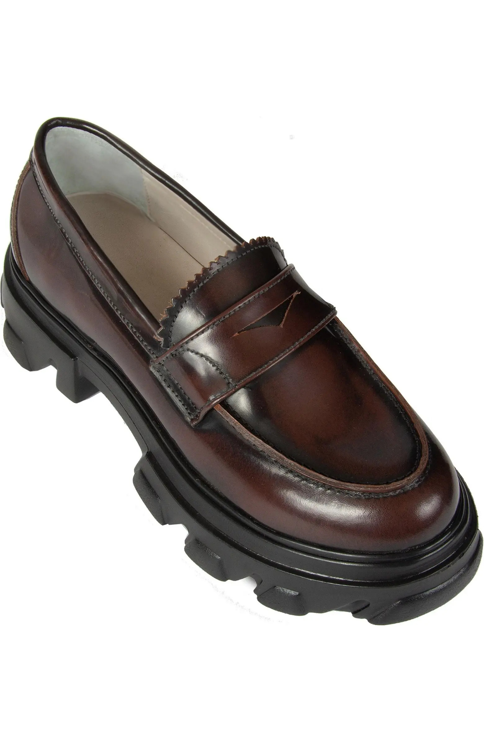 URBNKICKS Peny Brown Patent Leather Loafer | Nordstrom | Nordstrom