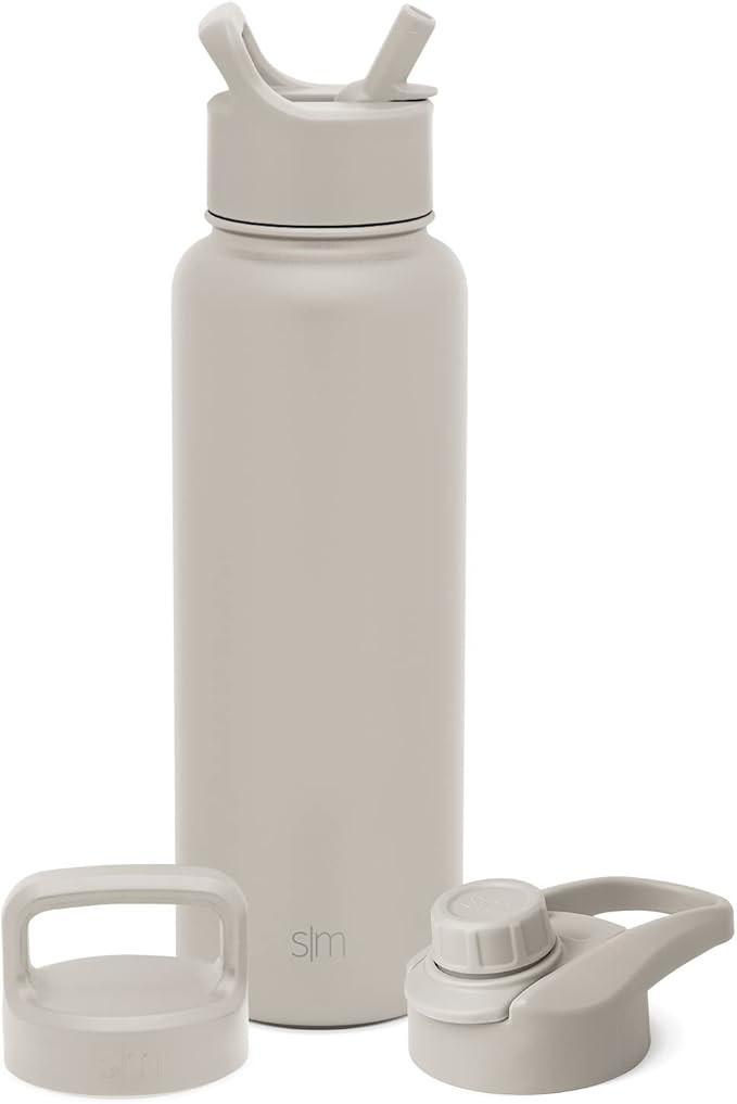 Simple Modern Water Bottle with Straw, Handle, and Chug Lid Vacuum Insulated Stainless Steel Meta... | Amazon (US)