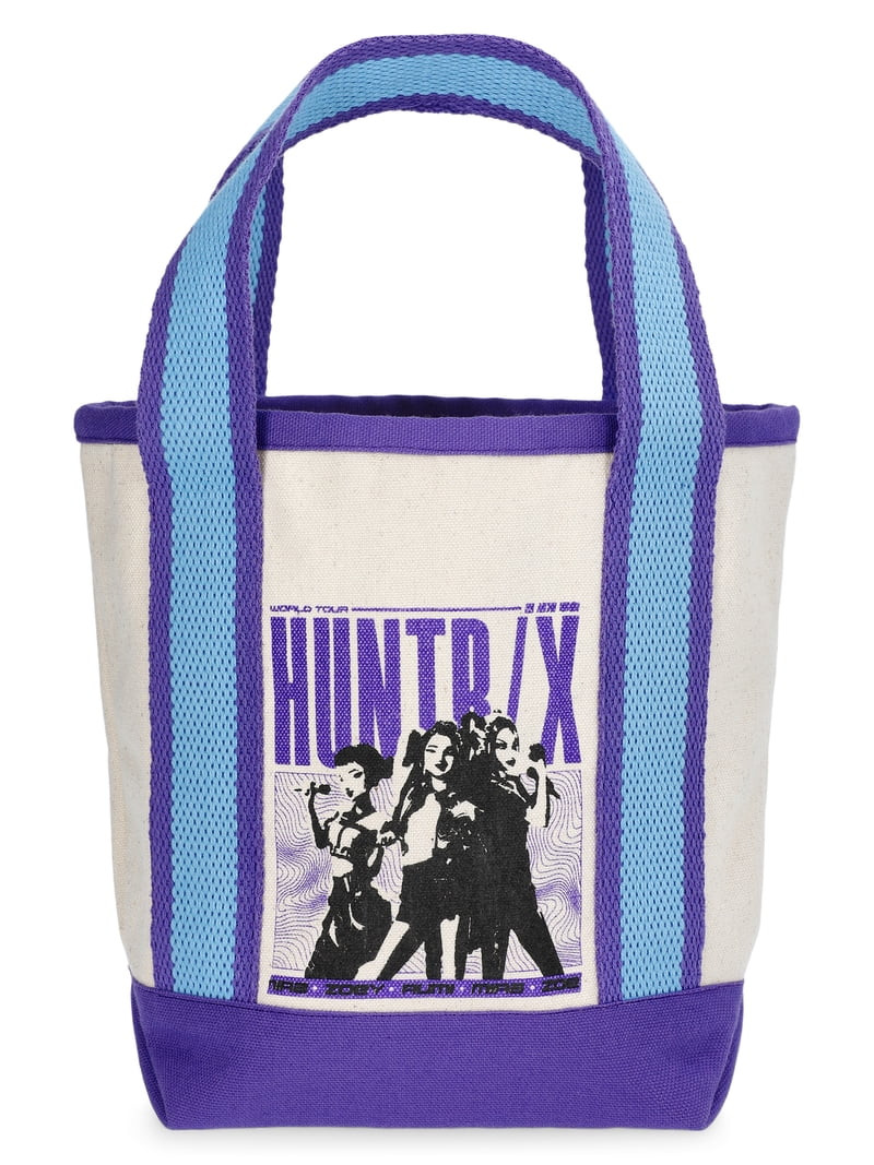 KPop Demon Hunters Girls' 8" Cotton Canvas Mini Tote Bag, Purple | Walmart (US)