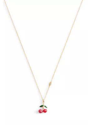 COACH Signature Cherry Pendant Necklace | Belk