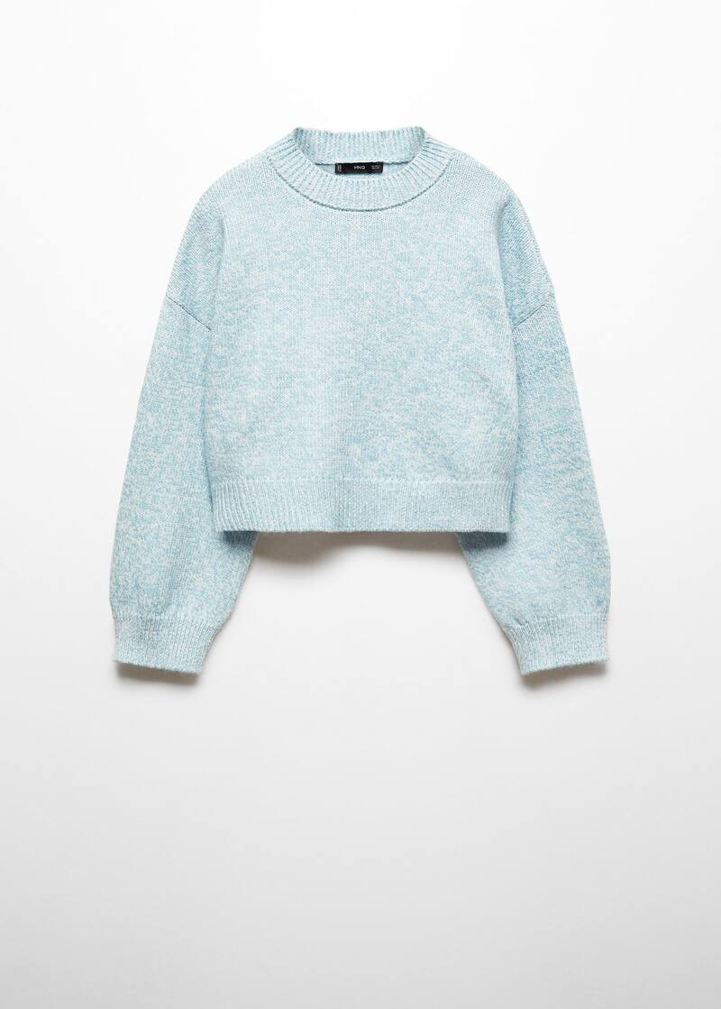 Puffed sleeves crop sweater -  Women | Mango United Kingdom | MANGO (UK)