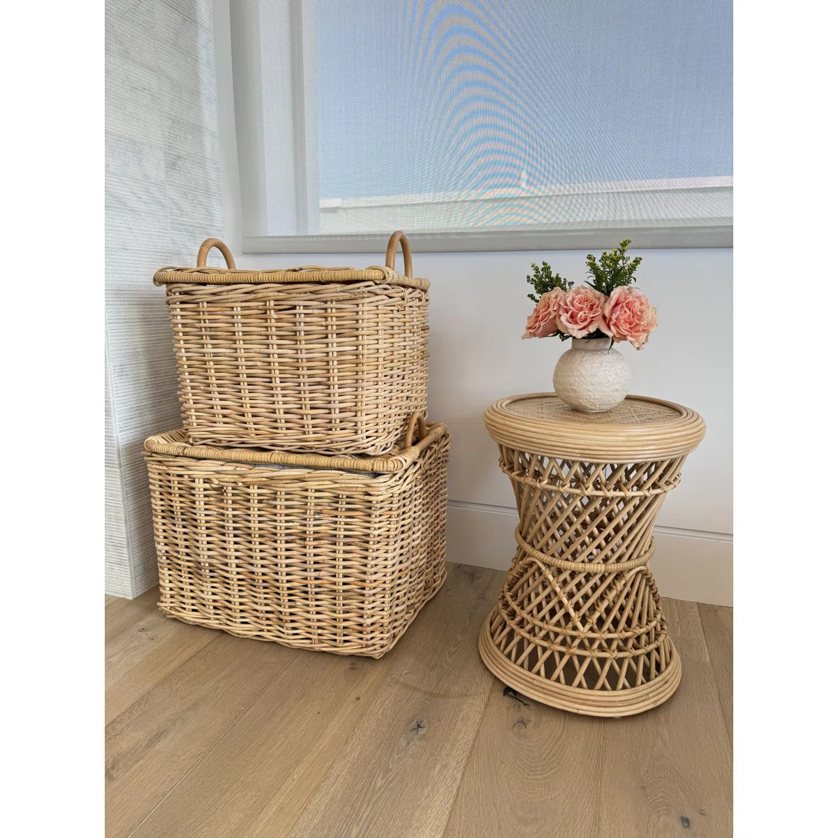 Rosecliff Heights Boyden Rattan Basket | Wayfair North America