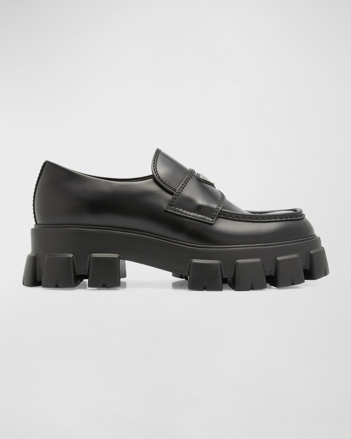 Men's Monolith Lug-Sole Brushed Leather Loafers | Neiman Marcus