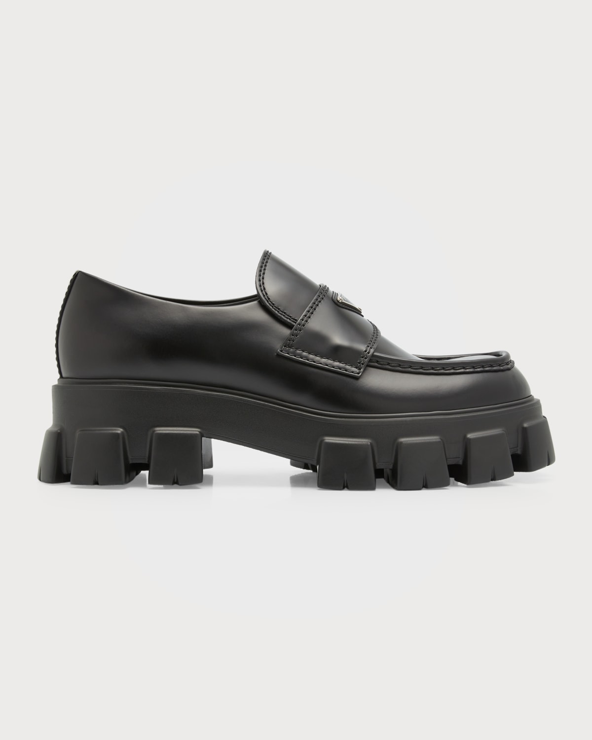 Men's Monolith Lug-Sole Brushed Leather Loafers | Neiman Marcus