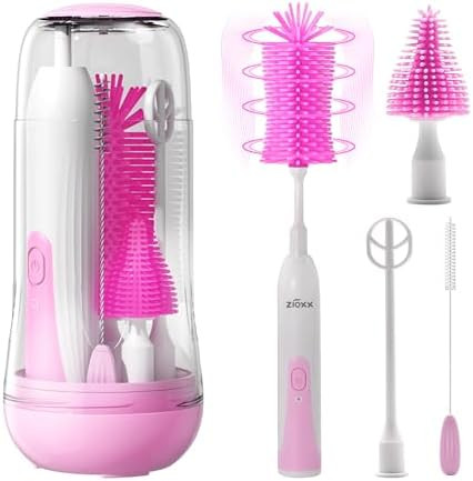 Electric Bottle Brush Cleaner, Portable Electric Baby Bottle Brush Cleaner for Travel, Rechargabl... | Amazon (US)
