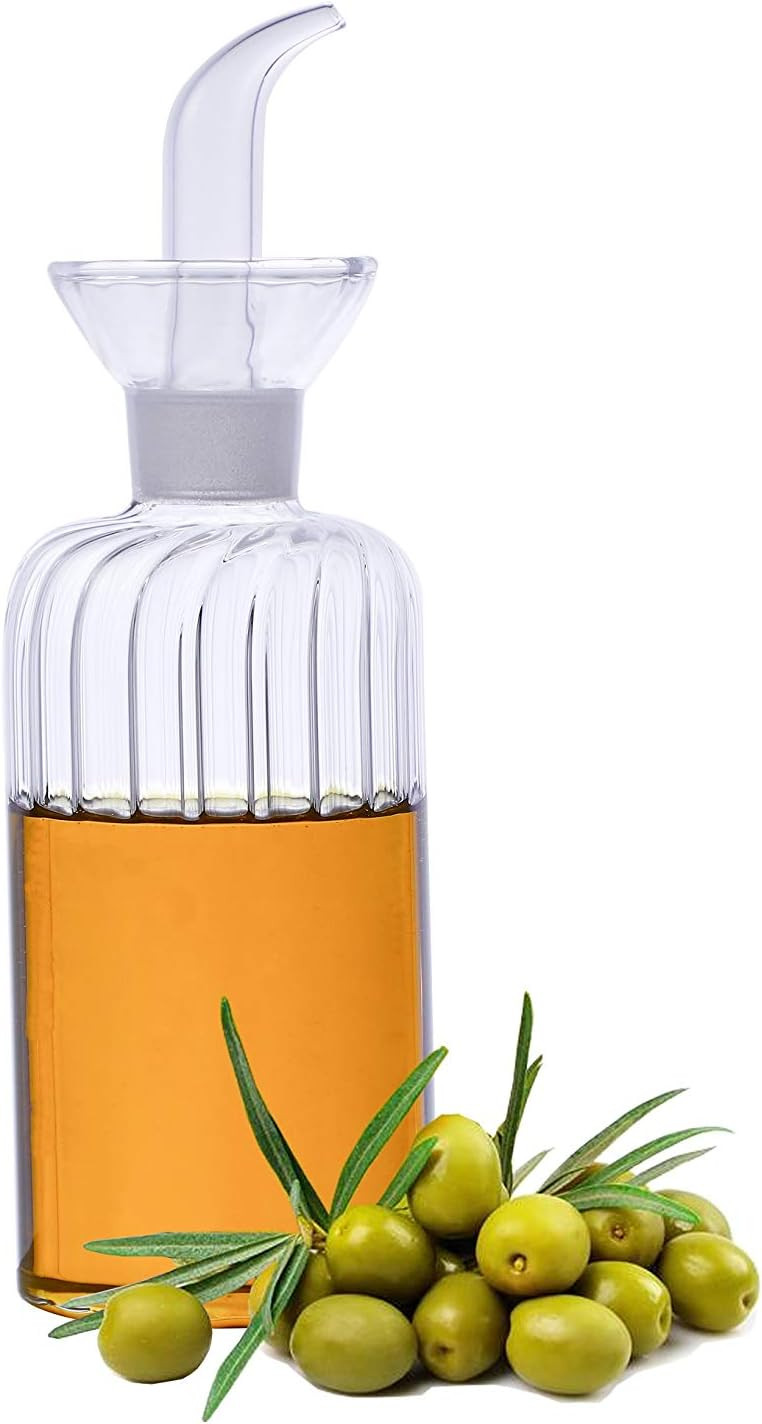 HAIZEEN 8oz/240ml Olive Oil and Vinegar glass Dispenser Glass Cruet, with DRIPLESS POUR SPOUT for... | Amazon (US)
