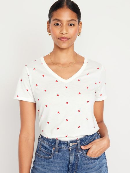 EveryWear V-Neck Printed T-Shirt for Women | Old Navy (US)