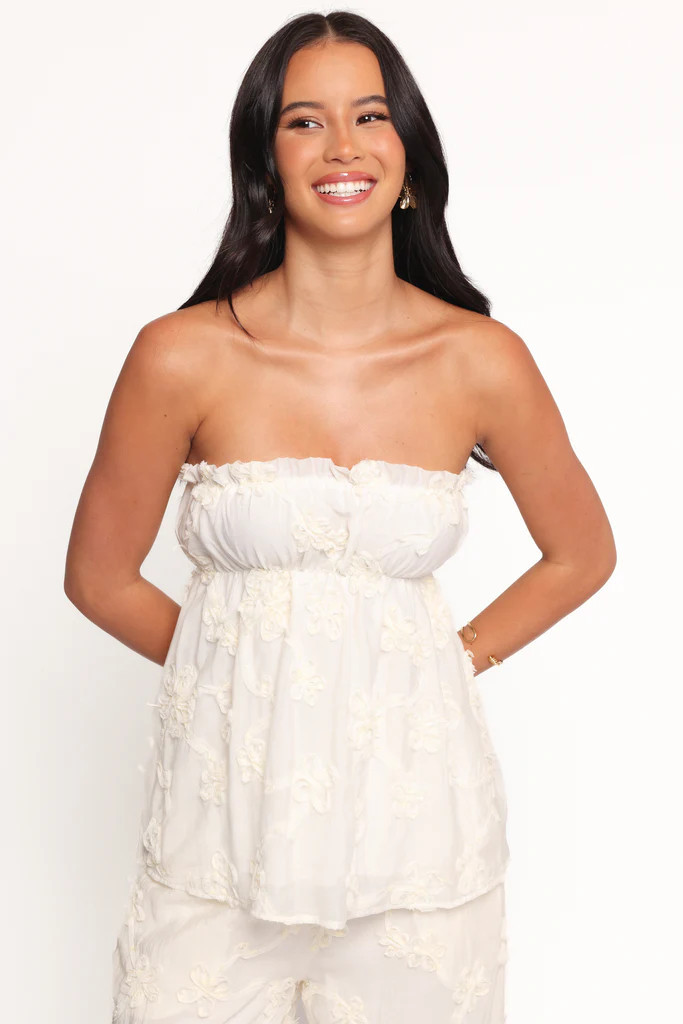 Robin Strapless Top - White | Petal & Pup (US)