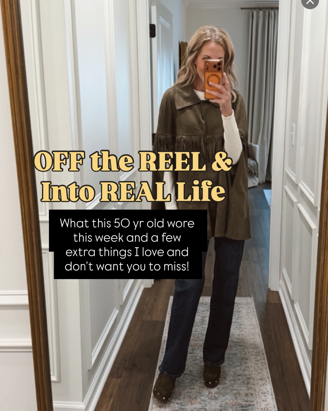 OFF the REEL & into REAL LIFE 🤎 What this 50-year-old actually wore this week—from work days and errands to a little Auburn weekend fun. And because I can never stop at seven outfits, I added a few extra fall pieces I’m loving right now too. 😂

This is my favorite kind of style: real-life outfits, wearable fall fashion, affordable finds and pieces you can actually mix into the closet you already own. Jeans, dresses, blazers, cute flats, easy layers…basically my fall uniform in one swipe. 🍂

Tell me your FAVORITE look, then comment WEEK and I’ll send you the links to everything I can! 🤎

5’5” | typically XS/S | jeans 0/25

#LTKdayinmylife #LTKootd #LTKmomlife