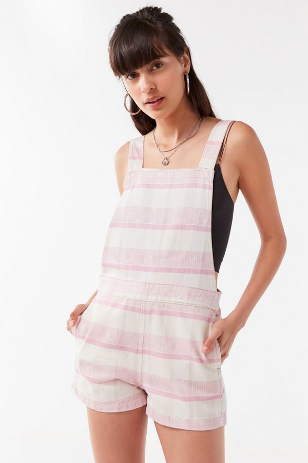 UO Square-Neck Striped Shortall Overall | Urban Outfitters (US and RoW)