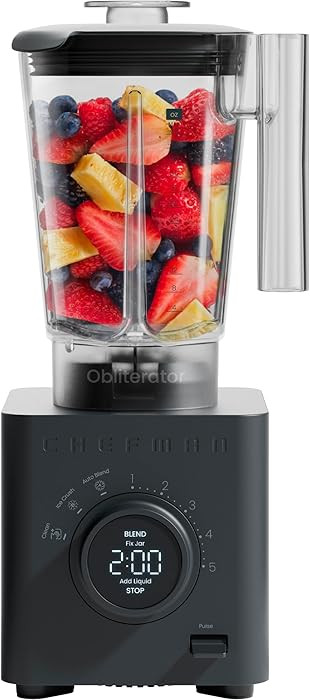 Chefman Obliterator 48 oz Countertop Blender for Smoothies, 1380W Motor to Crush Ice, Nuts, and F... | Amazon (US)
