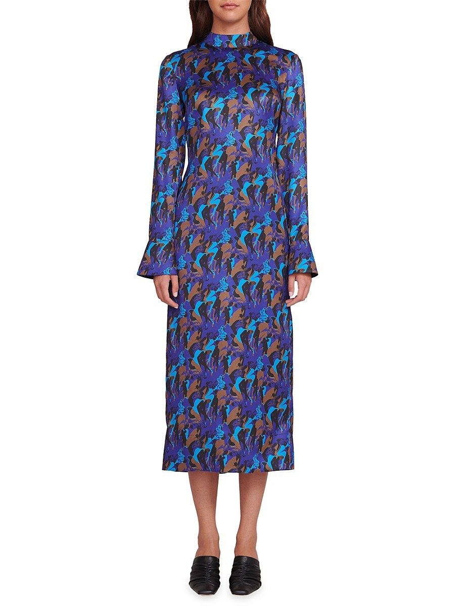 STAUD Women's Thicket Printed Midi Dress - Sapphire Multi - Size 0 | Saks Fifth Avenue OFF 5TH