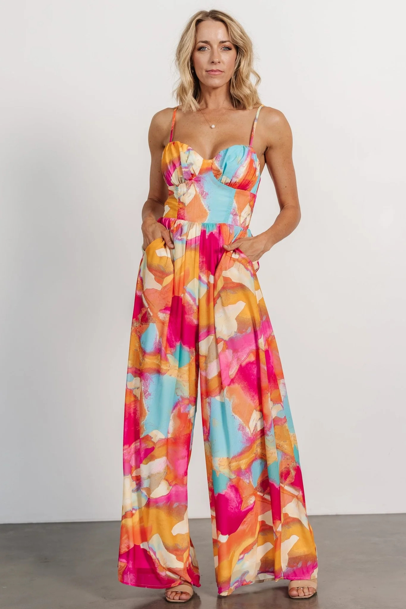 Shea Jumpsuit — Chiffon Multi Print | Baltic Born | Baltic Born