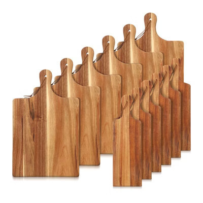Aoibox Wood Cutting Board Set with Handle, Chopping and Serving Board, Butcher Block for Kitchen, Home, Parties, Gifts (Acacia Wood) | Target