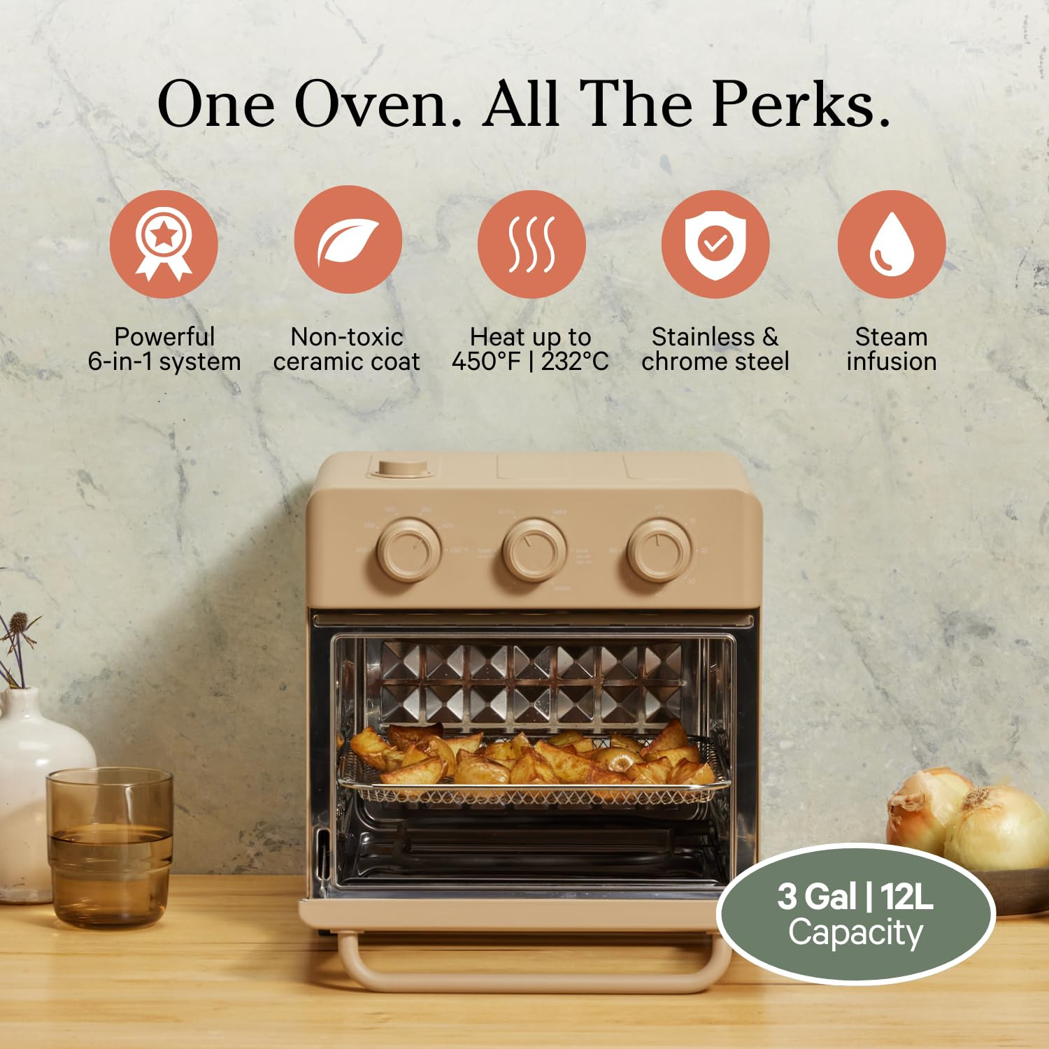 Our Place Wonder Oven | 6-in-1 Air Fryer & Toaster Oven with Steam Infusion | Compact, Countertop... | Amazon (US)