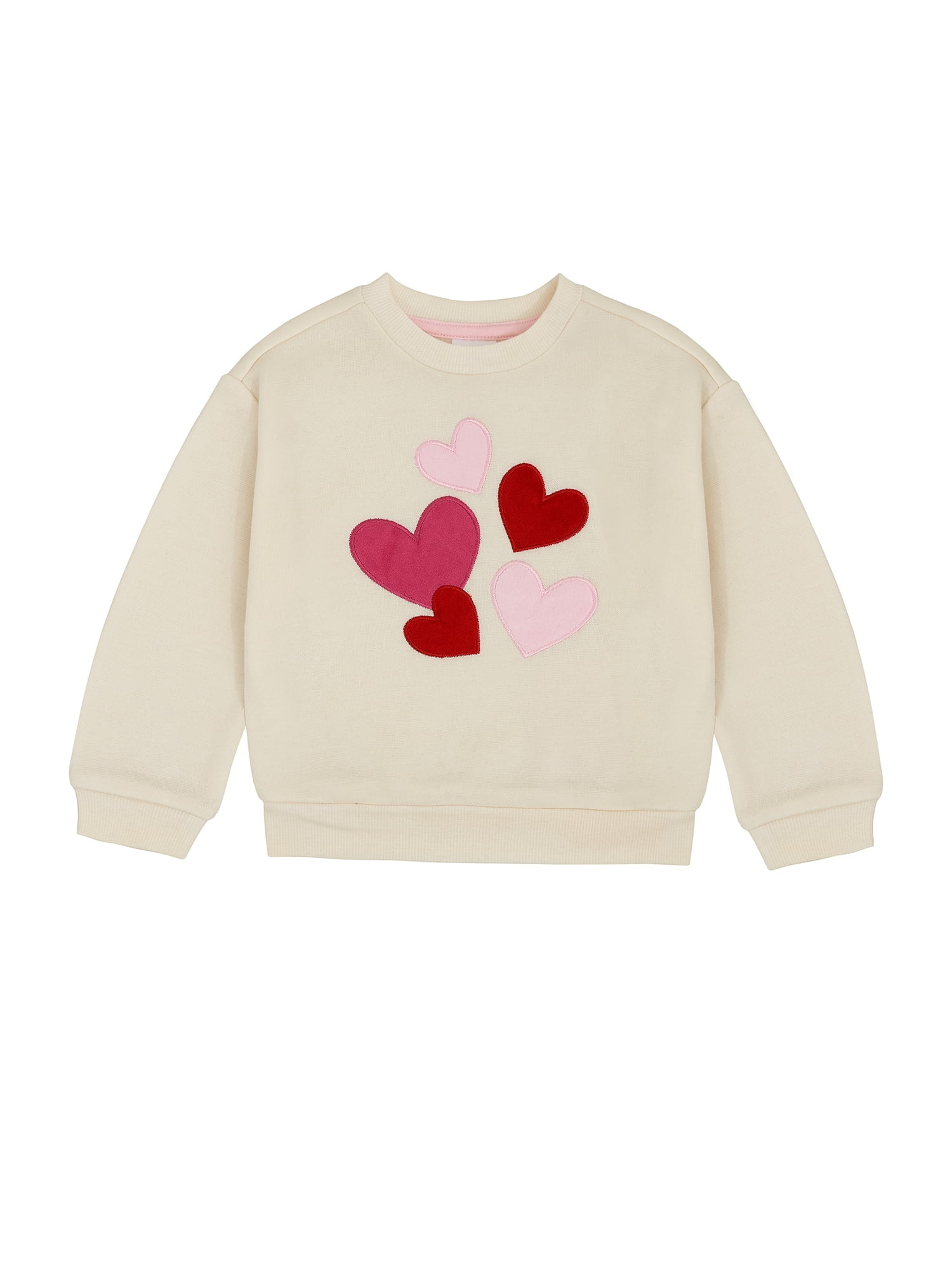 Way to Celebrate Toddler Girls Valentine's Day Crewneck, Sizes 12M-5T | Walmart (US)