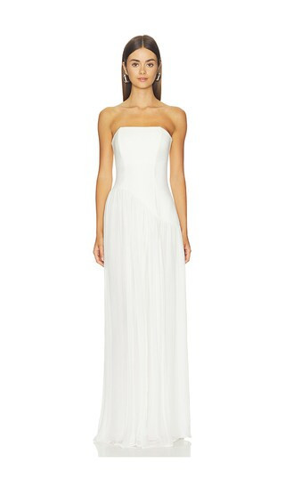 Lovers and Friends Alice Strapless Gown in White. - size L | Revolve Clothing (Global)