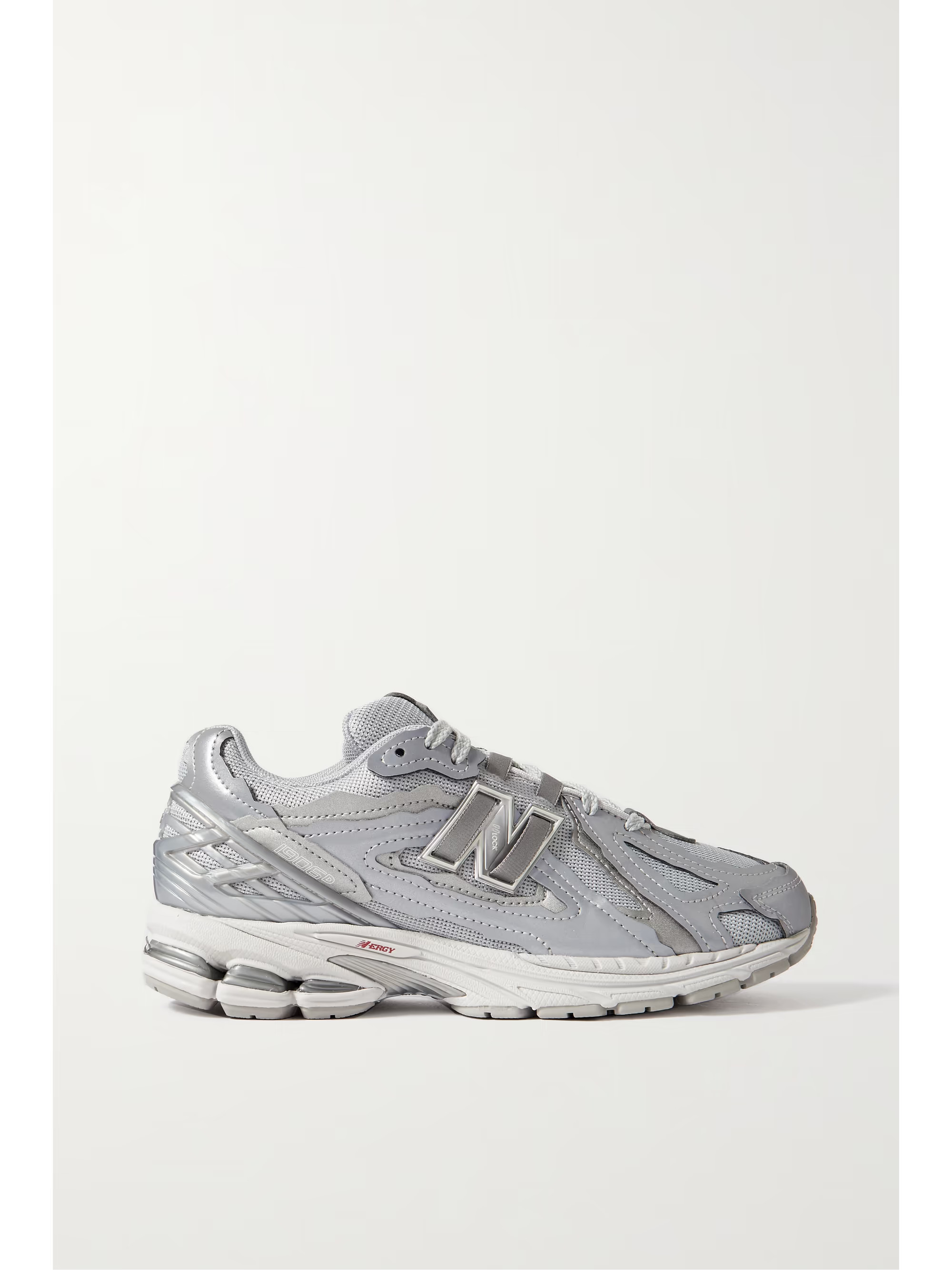1906 metallic faux leather-trimmed mesh sneakers | NET-A-PORTER (US)