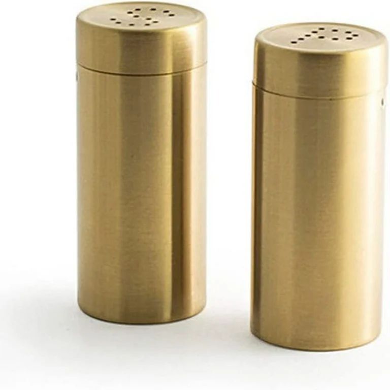 KEINXS 2Pcs Stainl Steel Salt Pepper Salt Pepper Shakers Coarsen - Gold, 8.8X3.8cm | Walmart (US)