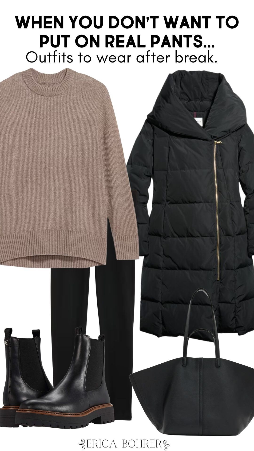 After the Christmas Break Outfit for when you don’t want to wear real pants. 

#LTKSeasonal #LTKFindsUnder50