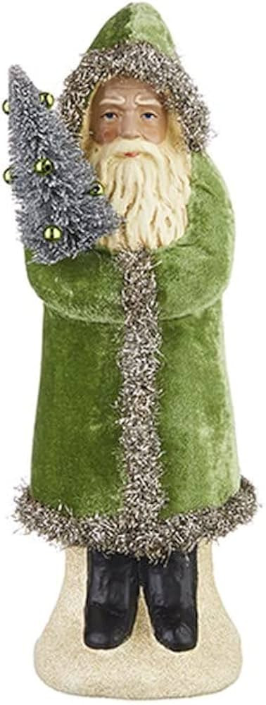 RAZ Imports 2022 Collected Christmas 12" Green Velvet Santa | Amazon (US)